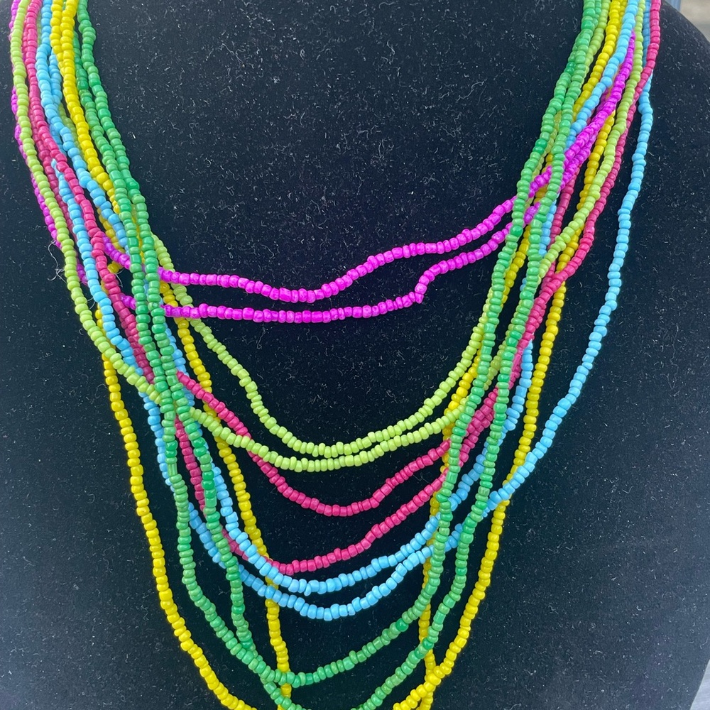 Multicolor Beaded Necklace - image 1